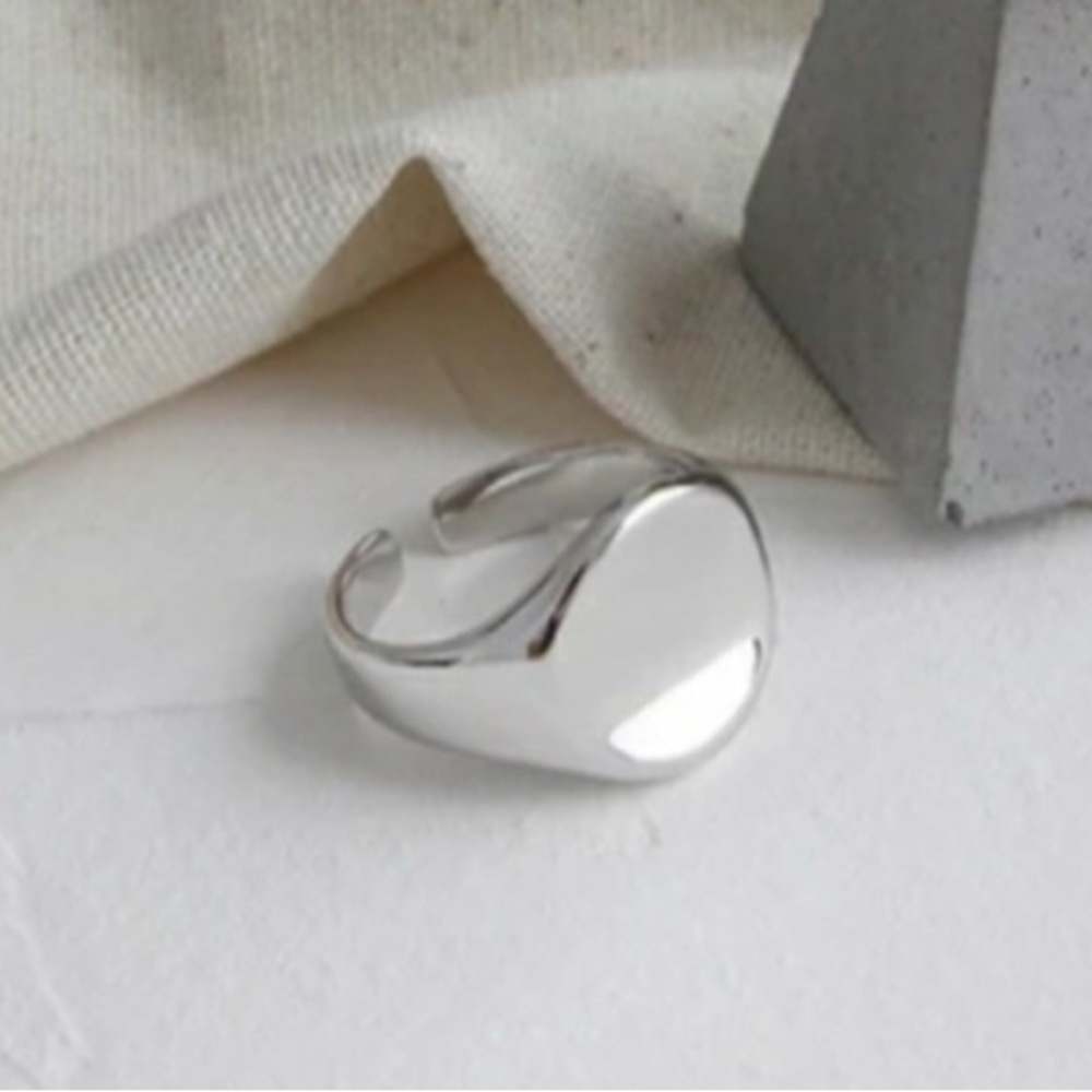 Free people 925 Silver SIGNET RING - Picture 6 of 8